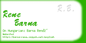 rene barna business card